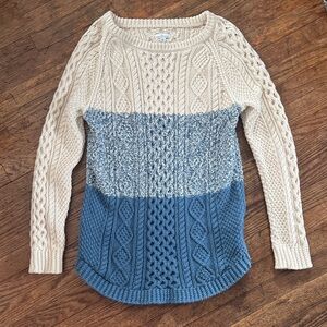 100% Cotton LL Bean Signature Fisherman’s Sweater Size M